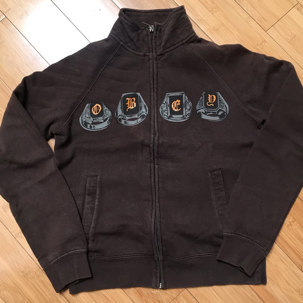 Obey zip up sweater